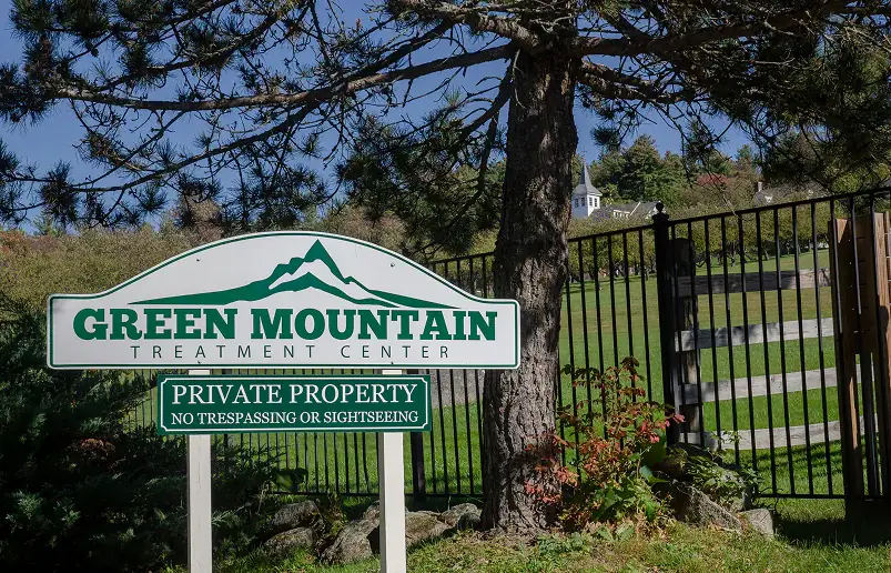 Green Mountain Treatment Center entrance sign and gated grounds