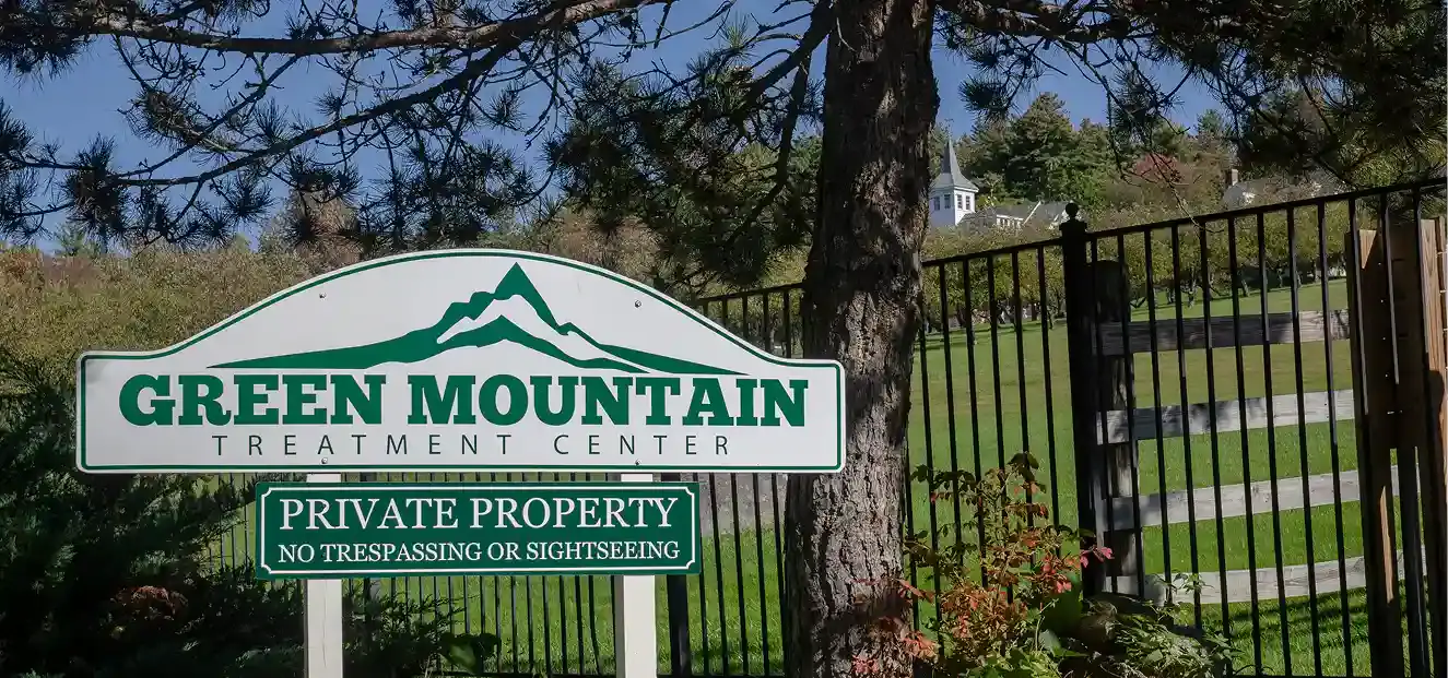 Green Mountain Treatment Center entrance sign and gated property
