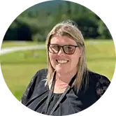 Keri George, BS, smiling staff portrait at Green Mountain Treatment Center